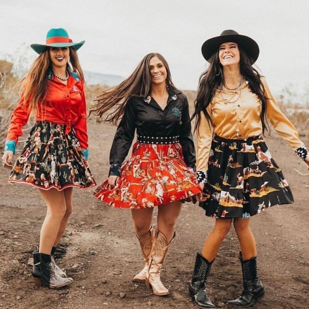 Custom made Western/boho skirt